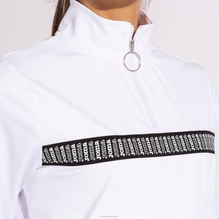 Joma 82P4R1928 أبيض قميص من النوع الثقيل دافني نحيف