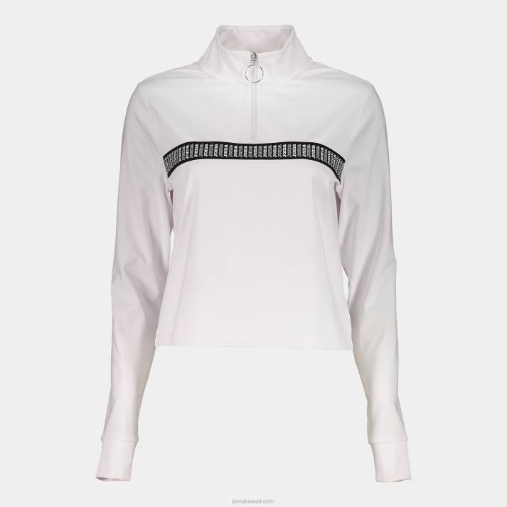 Joma 82P4R1928 أبيض قميص من النوع الثقيل دافني نحيف