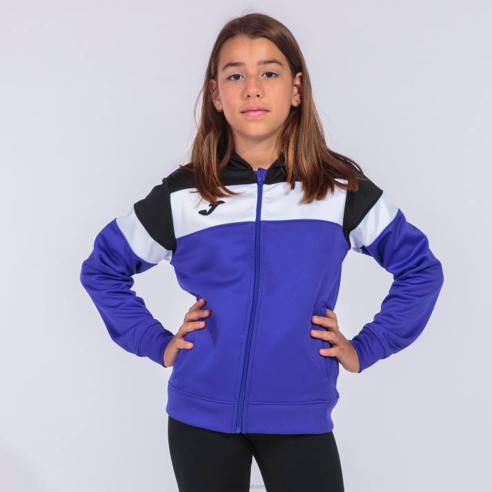 Joma 82P4R1932 أرجواني أسود أبيض طاقم سترة مقنعين الرابع نحيف