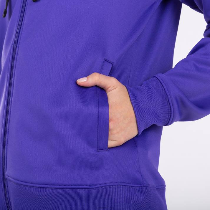 Joma 82P4R1932 أرجواني أسود أبيض طاقم سترة مقنعين الرابع نحيف