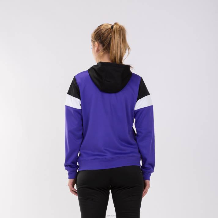 Joma 82P4R1932 أرجواني أسود أبيض طاقم سترة مقنعين الرابع نحيف