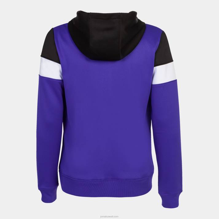 Joma 82P4R1932 أرجواني أسود أبيض طاقم سترة مقنعين الرابع نحيف