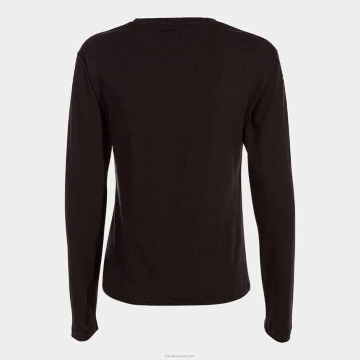 Joma 82P4R1946 أسود قميص بأكمام طويلة دافني نحيف
