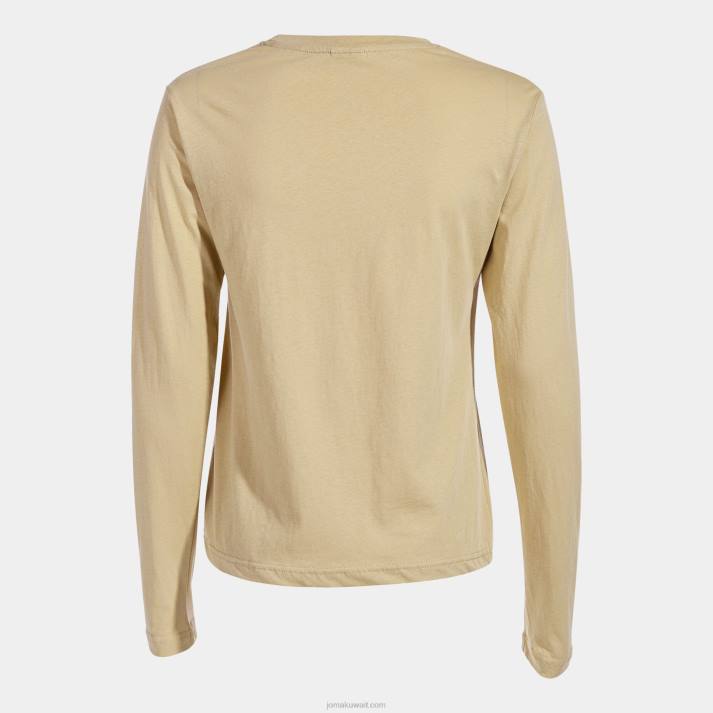 Joma 82P4R1947 اللون البيج قميص بأكمام طويلة دافني نحيف