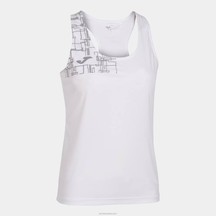 Joma 82P4R1957 أبيض النخبة من الدبابات الثامن نحيف