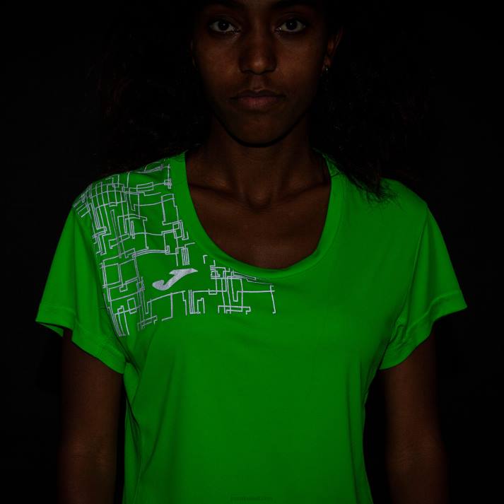 Joma 82P4R1966 نيون الخضراء قميص قصير الأكمام النخبة الثامن نحيف