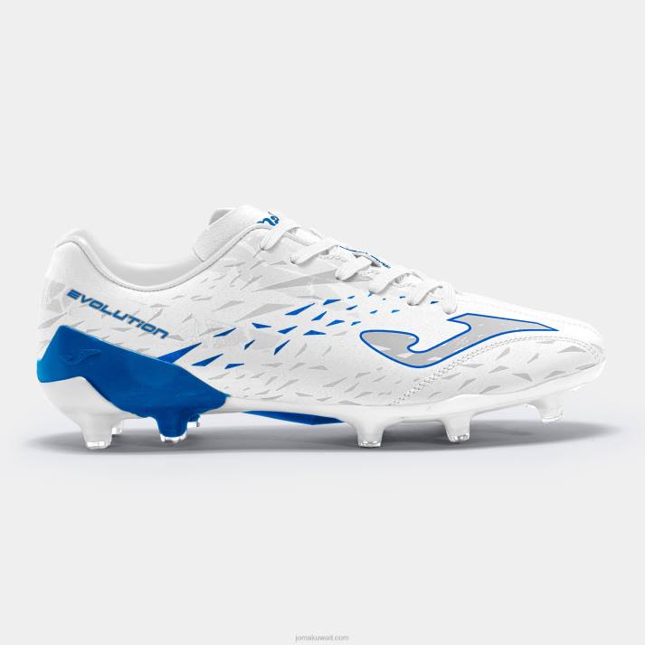 Joma 82P4R197 أبيض أزرق ملكي حذاء كرة القدم تطور كأس 23 FG