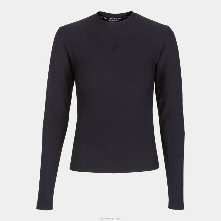 Joma 82P4R1991 أسود تنفس قميص طويل الأكمام نحيف