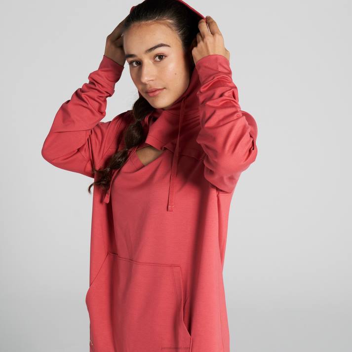 Joma 82P4R1992 أحمر التنفس سترة مقنعين نحيف