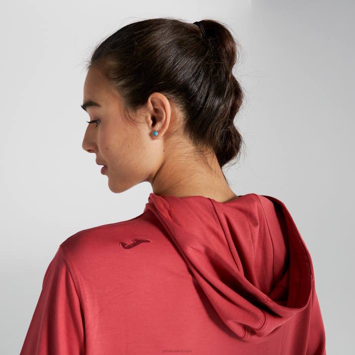 Joma 82P4R1992 أحمر التنفس سترة مقنعين نحيف