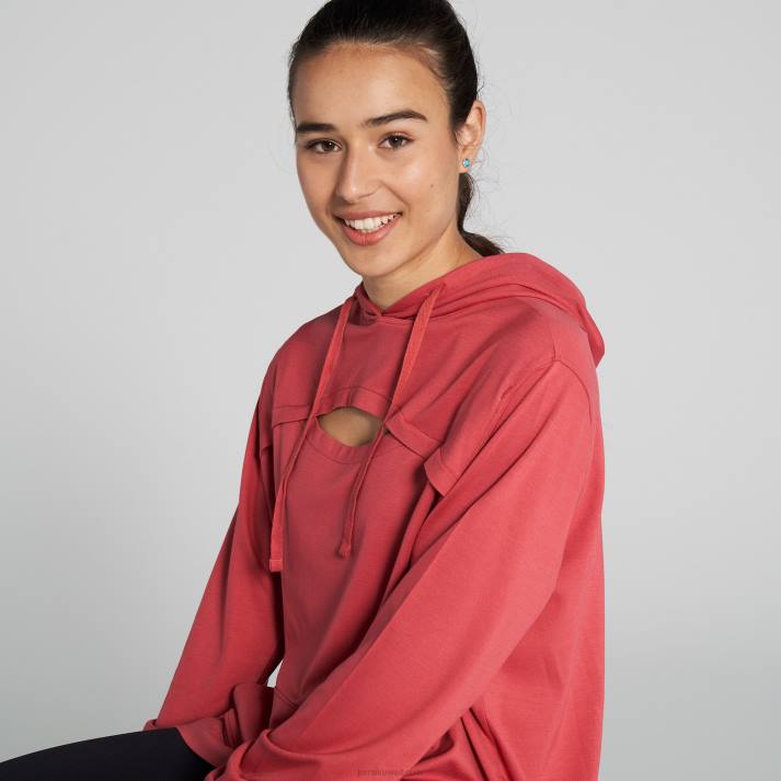 Joma 82P4R1992 أحمر التنفس سترة مقنعين نحيف