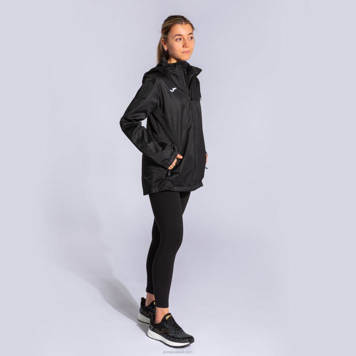 Joma 82P4R1994 أسود سترة المطر trivor نحيف