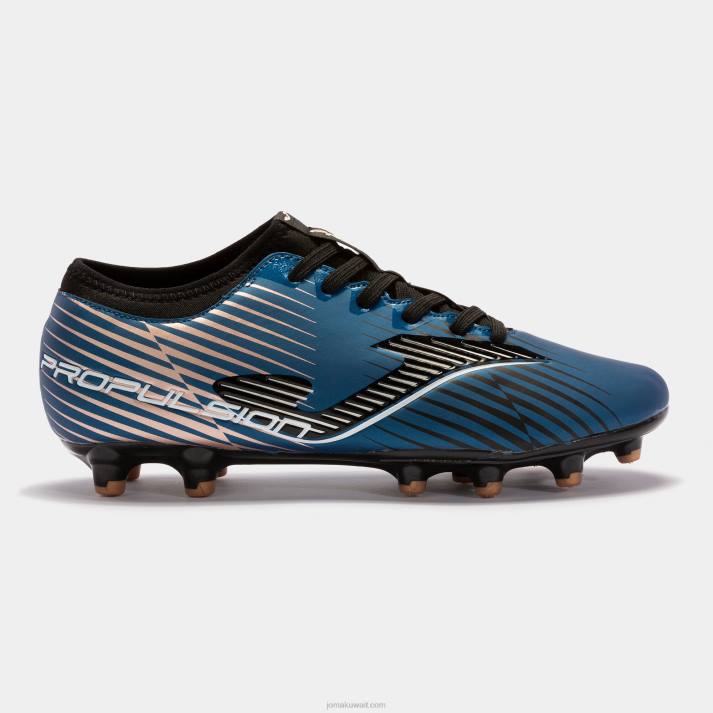 Joma 82P4R199 أسود أزرق حذاء كرة القدم كوب الدفع 23 Fg Ground FG