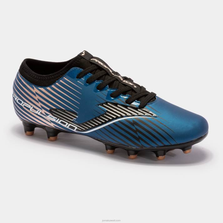Joma 82P4R199 أسود أزرق حذاء كرة القدم كوب الدفع 23 Fg Ground FG