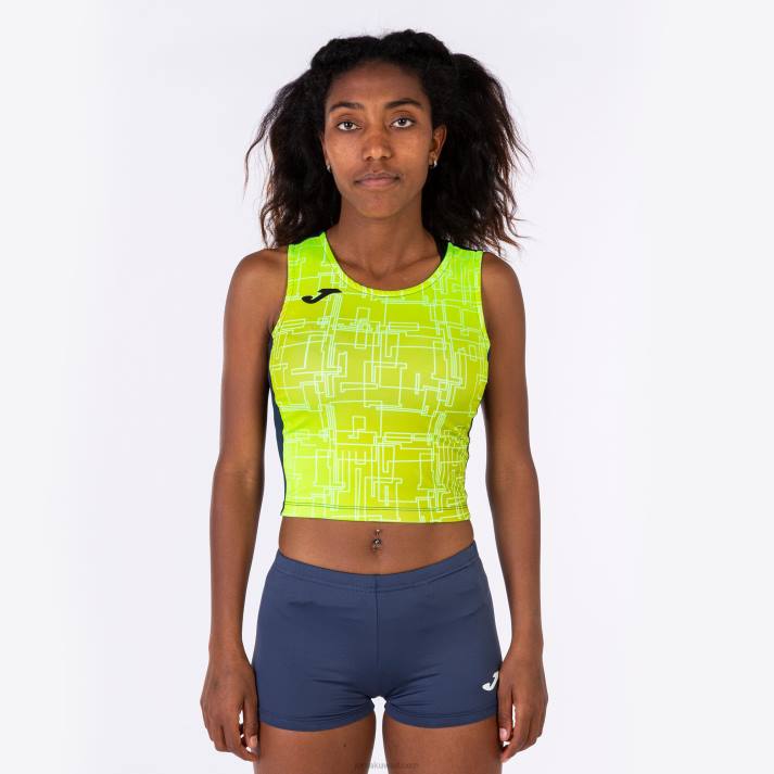 Joma 82P4R2000 الأزرق الداكن أصفر فلوري النخبة على مستوى الخزان الثامن نحيف