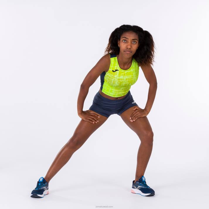 Joma 82P4R2000 الأزرق الداكن أصفر فلوري النخبة على مستوى الخزان الثامن نحيف