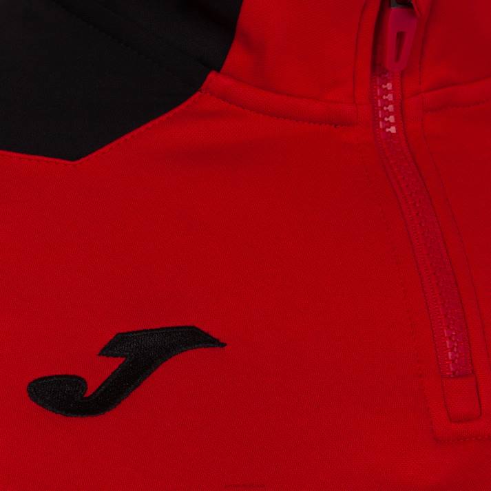 Joma 82P4R2009 أحمر أسود بطولة قميص من النوع الثقيل vi نحيف