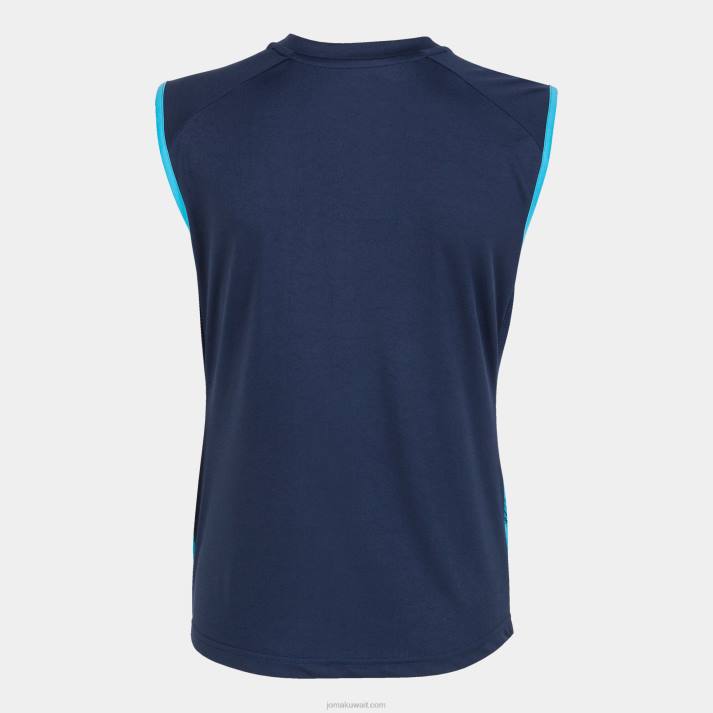 Joma 82P4R2011 الأزرق الداكن الفيروز الفلوريسنت بلا أكمام تي شيرت سوبرنوفا الثالث نحيف