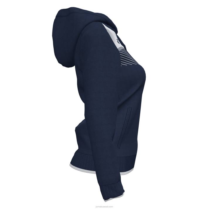 Joma 82P4R2018 الأزرق الداكن الأبيض سوبر نوفا II سترة مقنعين نحيف