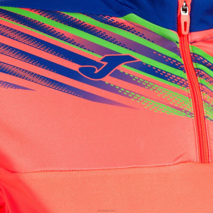 Joma 82P4R2020 نيون المرجان الأزرق الملكي قميص من النوع الثقيل النخبة x نحيف