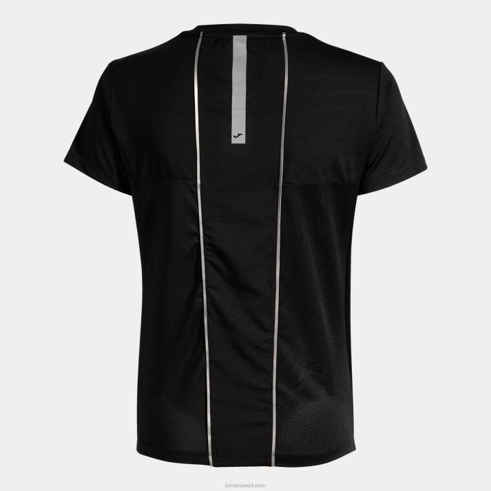 Joma 82P4R2025 أسود قميص قصير الأكمام r-night نحيف