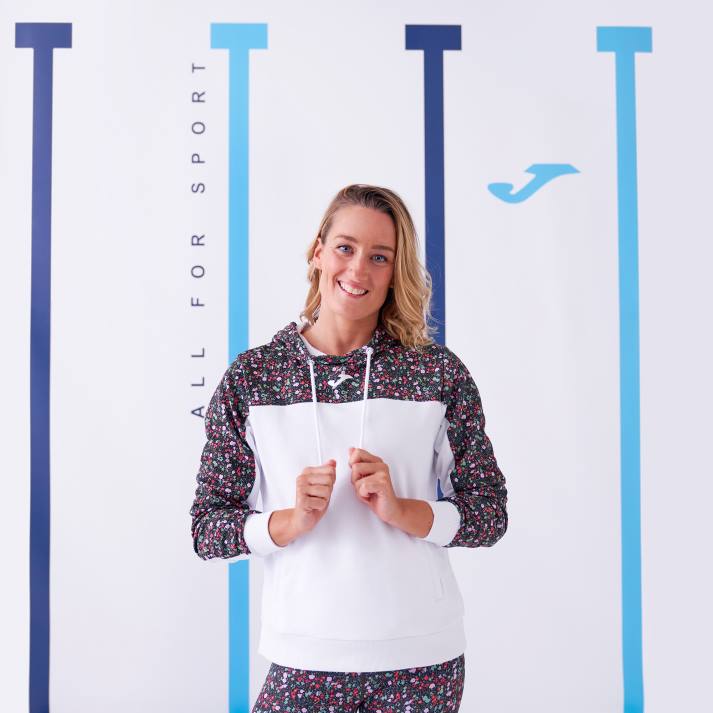 Joma 82P4R2040 أبيض وردي كاكي دافني سترة مقنعين نحيف