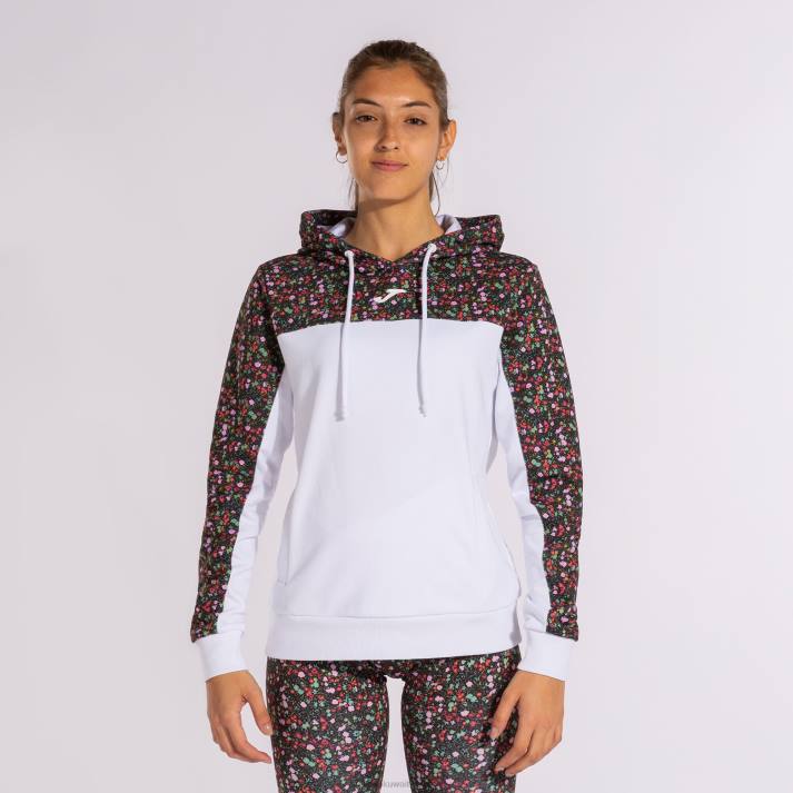 Joma 82P4R2040 أبيض وردي كاكي دافني سترة مقنعين نحيف