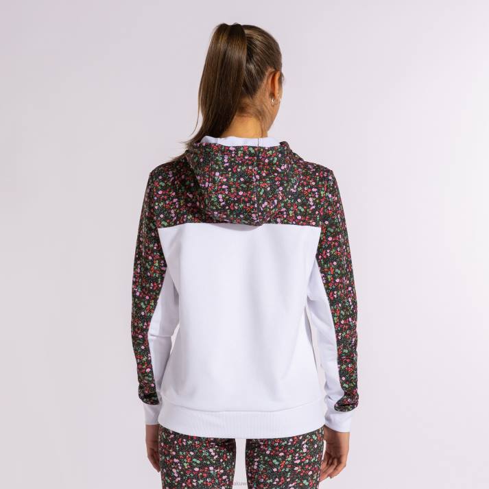 Joma 82P4R2040 أبيض وردي كاكي دافني سترة مقنعين نحيف