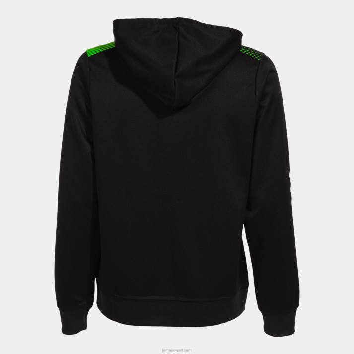 Joma 82P4R2047 أسود أخضر نيون سترة مقنعين صديقة للبيئة سوبرنوفا نحيف