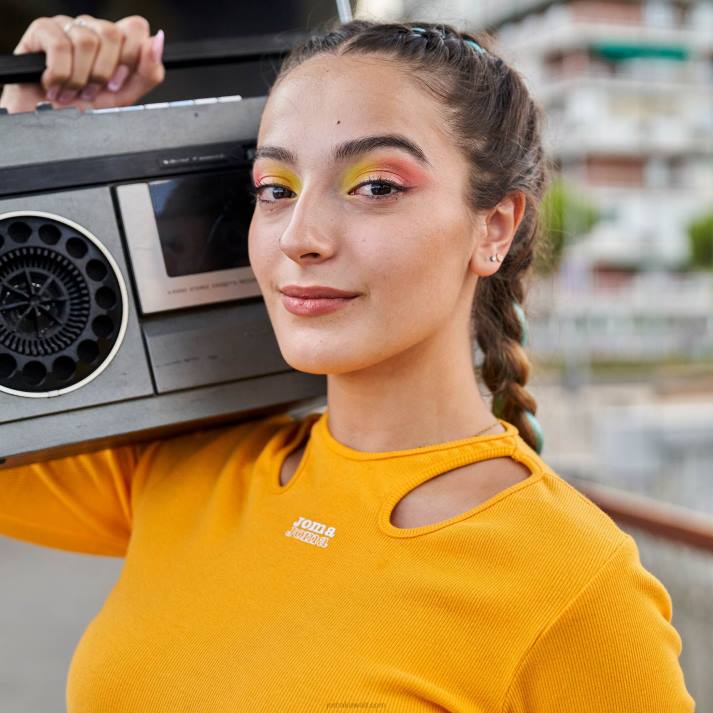 Joma 82P4R2048 البرتقالي قميص بأكمام طويلة دافني نحيف