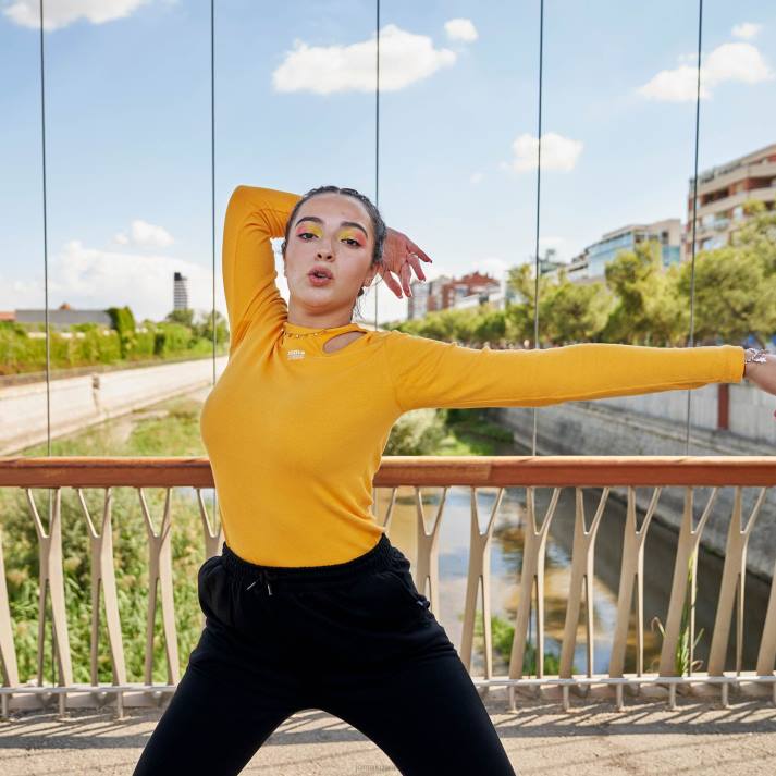 Joma 82P4R2048 البرتقالي قميص بأكمام طويلة دافني نحيف