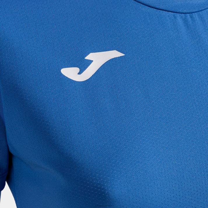 Joma 82P4R2058 الأزرق الملكي قميص الاتحاد الايطالى للتنس كم قصير نحيف