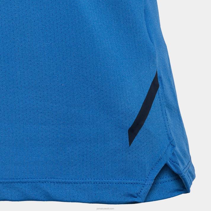 Joma 82P4R2058 الأزرق الملكي قميص الاتحاد الايطالى للتنس كم قصير نحيف