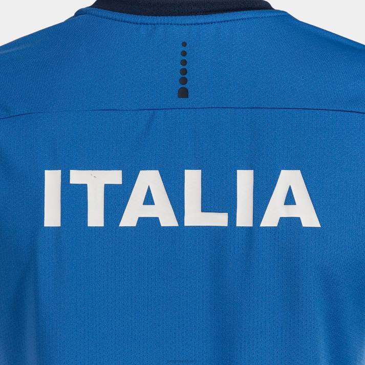 Joma 82P4R2058 الأزرق الملكي قميص الاتحاد الايطالى للتنس كم قصير نحيف