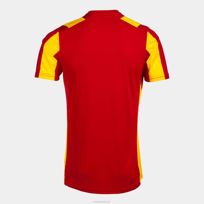 Joma 82P4R205 احمر اصفر قميص قصير الاكمام انتر كلاسيك رجال