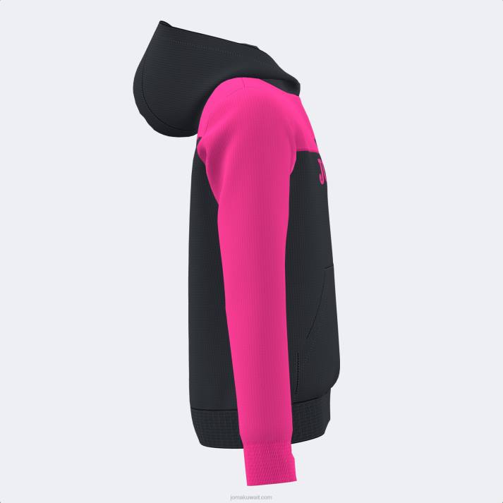 Joma 82P4R2065 الفوشيه الأسود حديقة سترة مقنعين نحيف