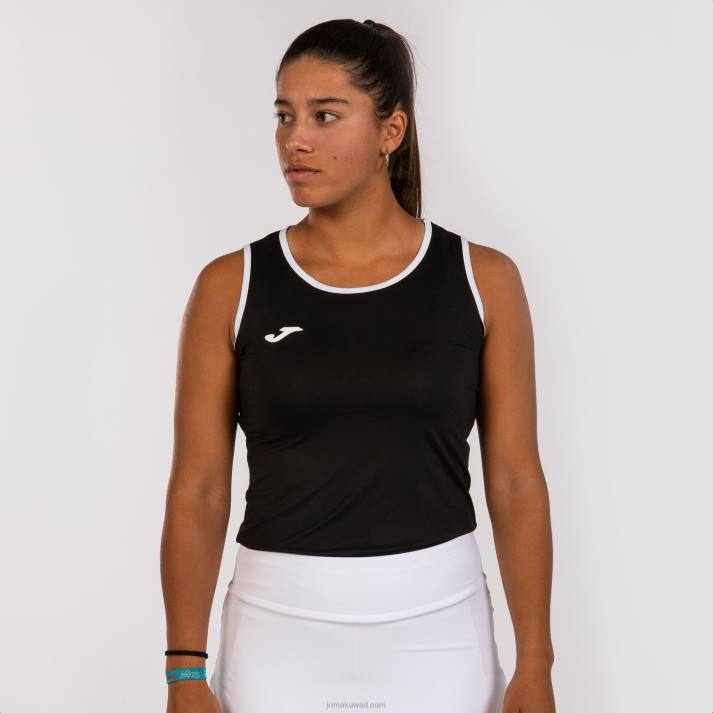 Joma 82P4R2074 أسود أبيض كسر أعلى الخزان نحيف