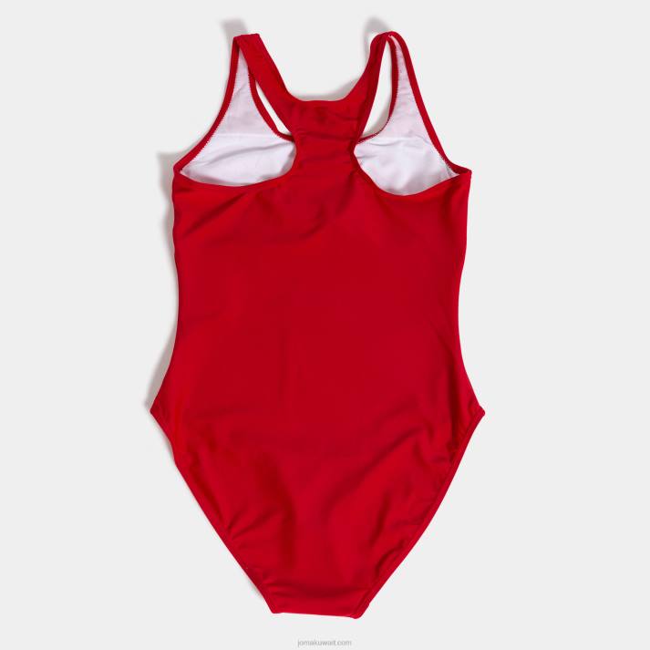 Joma 82P4R2088 احمر ابيض ملابس السباحة بحيرة ثالثا نحيف