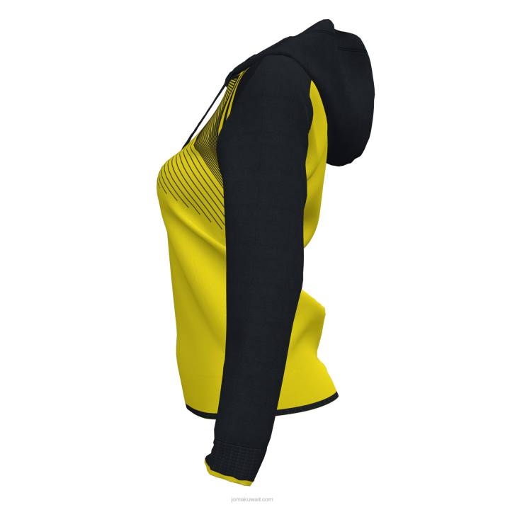 Joma 82P4R2095 أصفر أسود سوبر نوفا II سترة مقنعين نحيف