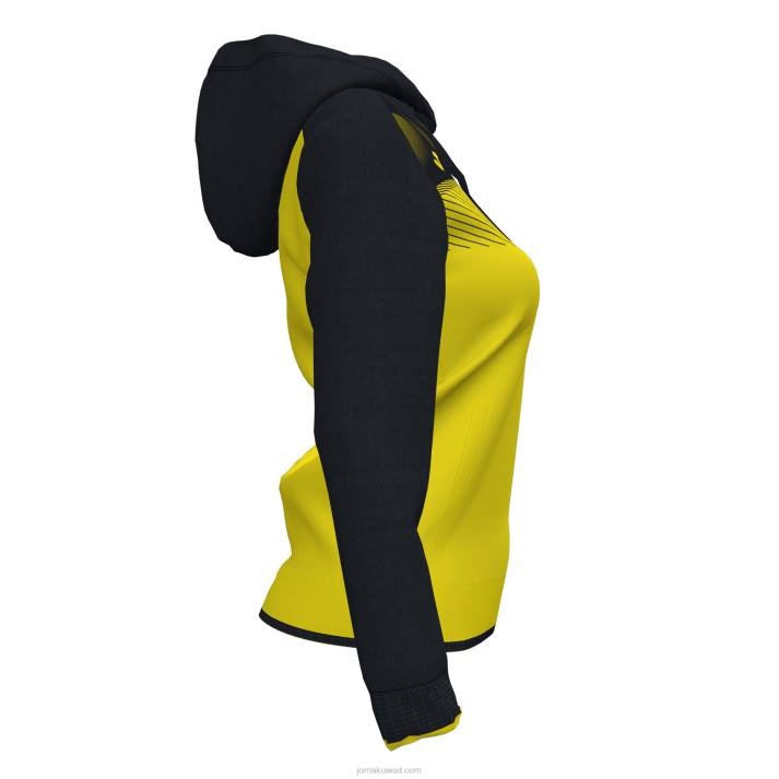 Joma 82P4R2095 أصفر أسود سوبر نوفا II سترة مقنعين نحيف