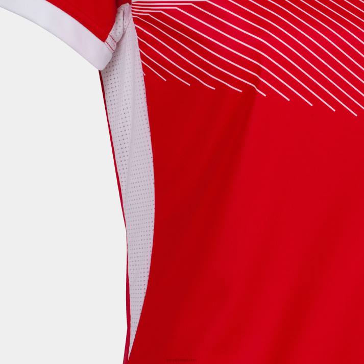 Joma 82P4R2098 احمر ابيض قميص بأكمام قصيرة سوبر نوفا الثاني نحيف