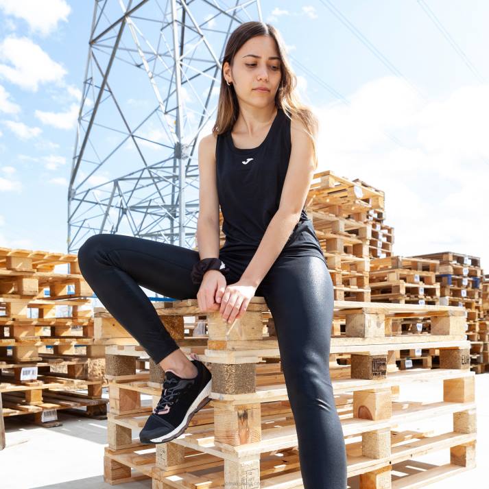 Joma 82P4R2105 أسود لباس ضيق طويل الشارع الحضري نحيف