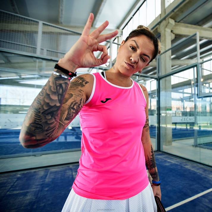 Joma 82P4R2106 الفلورسنت الوردي كسر أعلى الخزان نحيف