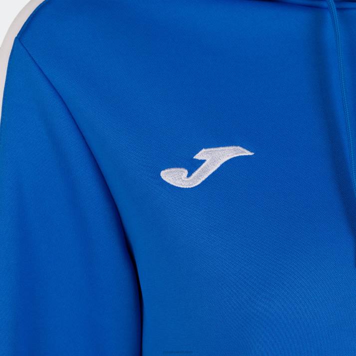 Joma 82P4R2111 أزرق ملكي أبيض بطولة سترة مقنعين الرابع نحيف