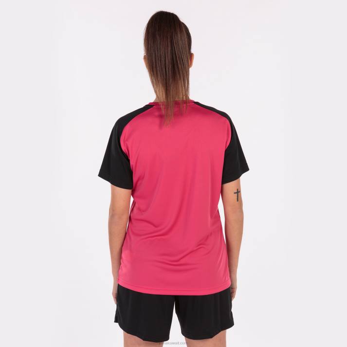 Joma 82P4R2112 الفوشيه الأسود قميص بأكمام قصيرة أكاديمية رابعا نحيف