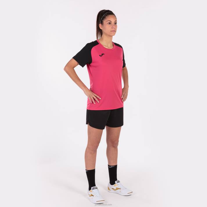 Joma 82P4R2112 الفوشيه الأسود قميص بأكمام قصيرة أكاديمية رابعا نحيف