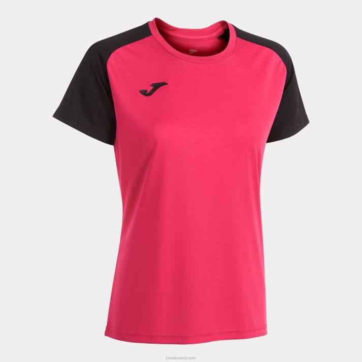 Joma 82P4R2112 الفوشيه الأسود قميص بأكمام قصيرة أكاديمية رابعا نحيف