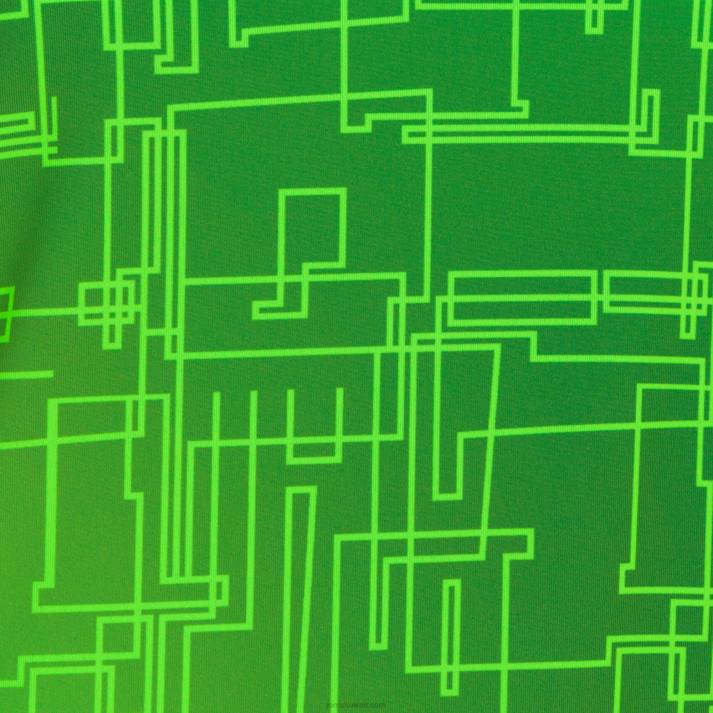 Joma 82P4R2114 أسود أخضر نيون قميص قصير الأكمام النخبة الثامن نحيف