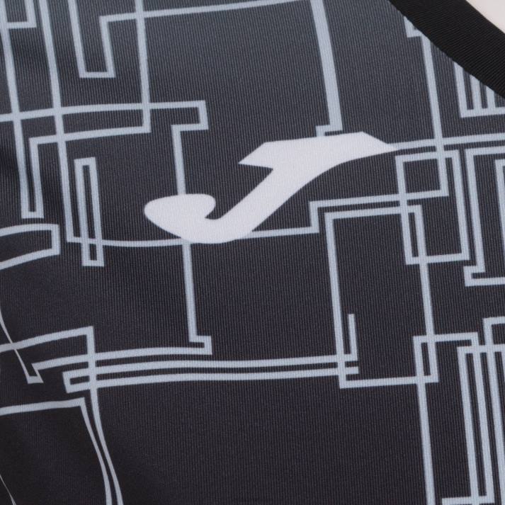 Joma 82P4R2115 أسود قميص قصير الأكمام النخبة الثامن نحيف