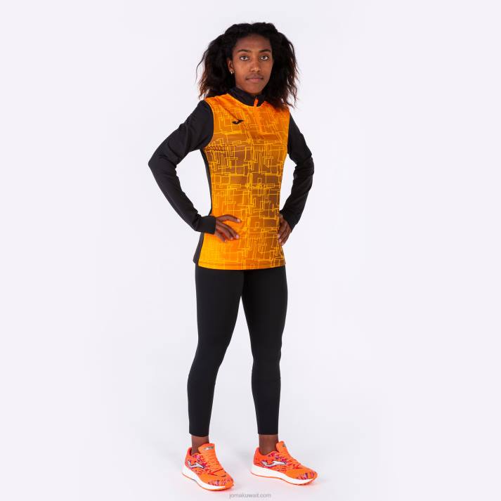 Joma 82P4R2116 برتقالة سوداء قميص من النوع الثقيل النخبة الثامن نحيف
